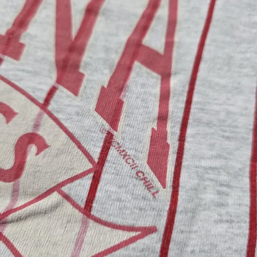 Vintage Indiana Hoosiers Baseball Jersey Shirt Boxy Pinstripe IU NCAA USA